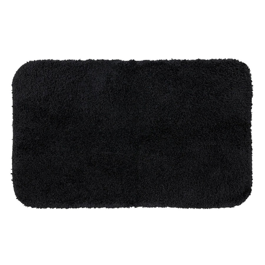 Rugs & Curtains * | Exclusive Black Nylon Bath Rug 17X24