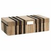 Home Accents * | Closeout Sale Black Striped Hyacinth Decorative Box, 13 4