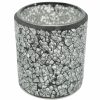 Home Accents * | Cheap Online Crushed Mirror Mosaic Votive Candle Holder, 3