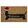 Rugs & Curtains * | Cheap Online Believe Christmas Puppy Coir Mat, 18 30