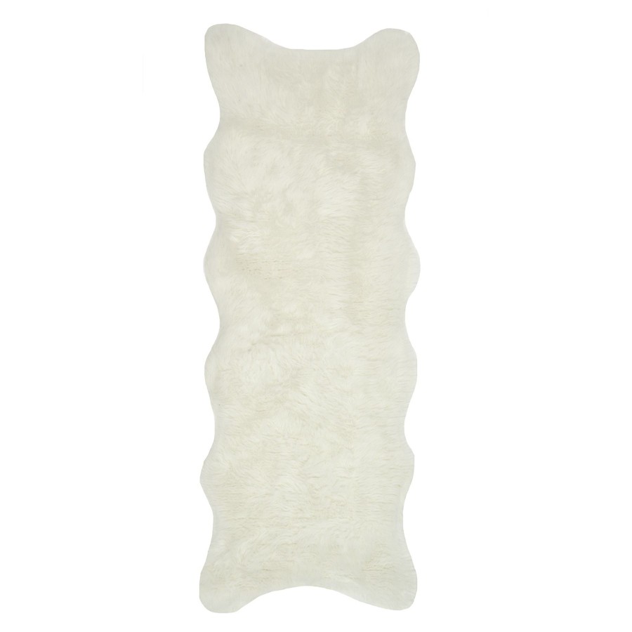 Rugs & Curtains * | Best Sellers (C151) Grayson Shaped Ivory Faux Fur Runner, 2 7