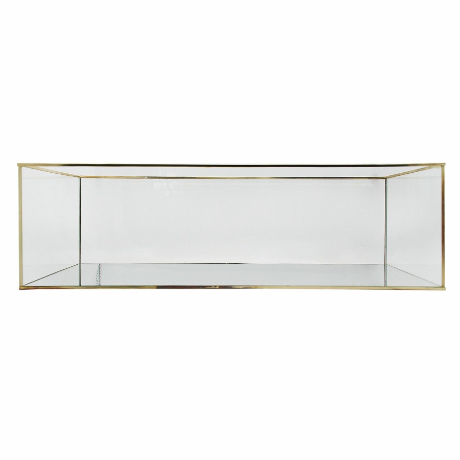 Home Accents * | Exquisite Gifts Gold Metal Frame Glass Box, 21 6