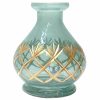 Home Accents * | Reliable Quality Green & Gold Etched Bud Glass Vase, 4