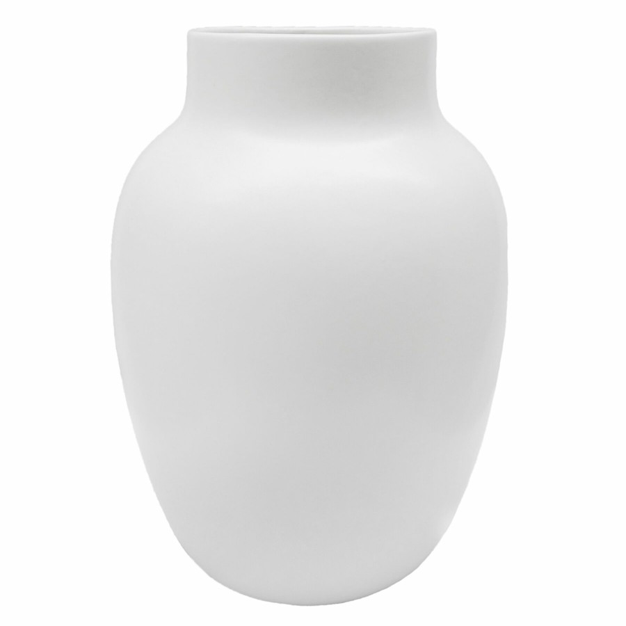 Home Accents * | Low Price White Ceramic Vase, 11