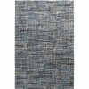 Rugs & Curtains * | Attractive (A410) Hachure Blue Woven Accent Rug, 3 5