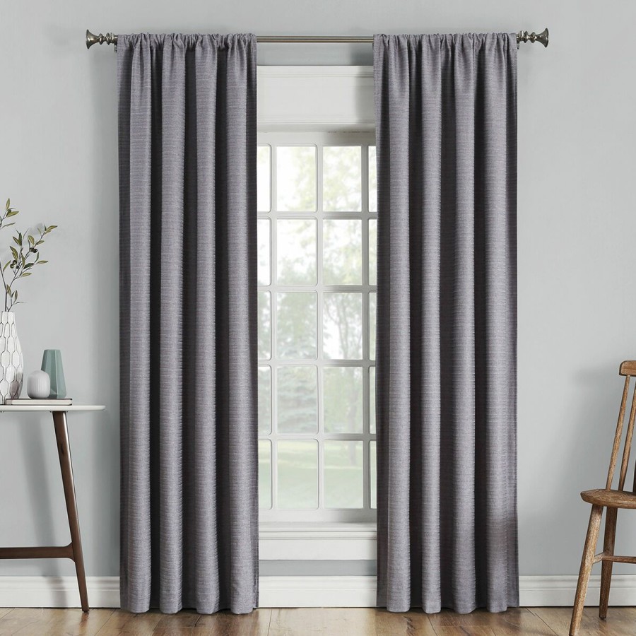 Rugs & Curtains * | Exclusive Sun Zero Soraya Plum Thermal Lined Blackout Curtain Panel, 84