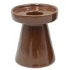 Home Accents * | Best Sellers Ty Pennington Brown Ceramic Pillar Candle Holder, 4.5