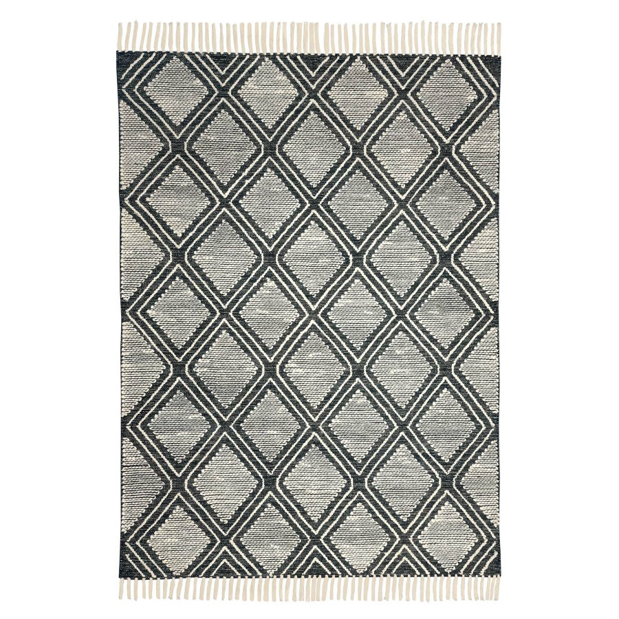 Rugs & Curtains * | Exclusive (B709) Goa Black Diamond Design Area Rug, 5 7