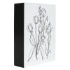 Home Accents * | Clearance Sale White & Black Floral Block Sign, 5 7