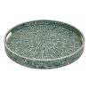 Home Accents * | Featured Ty Pennington Blue Capiz Mosaic Round Decorative Tray, 15