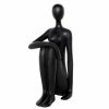 Home Accents * | Clearance Sale Black Yogi Sculpture, 14