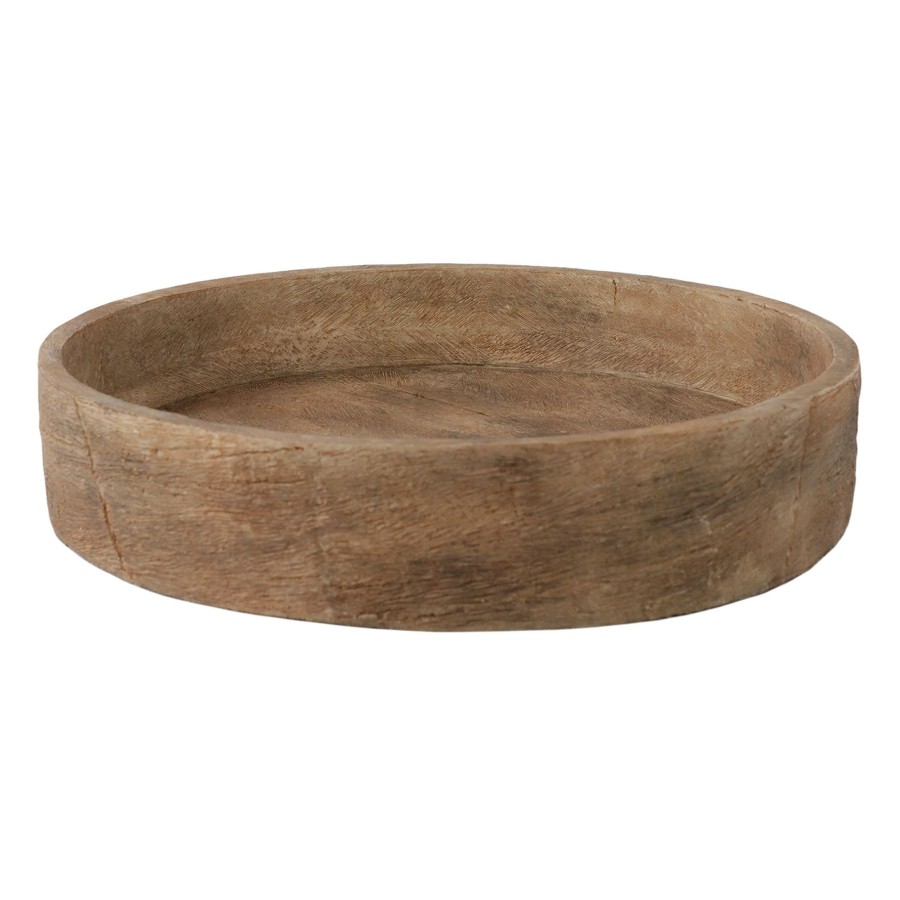 Home Accents * | Exquisite Gifts Tracey Boyd Round Wood Tray, 10