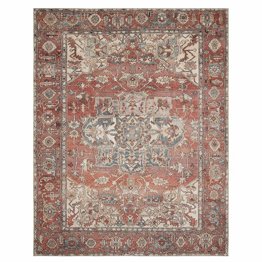 Rugs & Curtains * | Clearance Sale (B670) Valentina Terracotta Multicolor Area Rug, 8 10