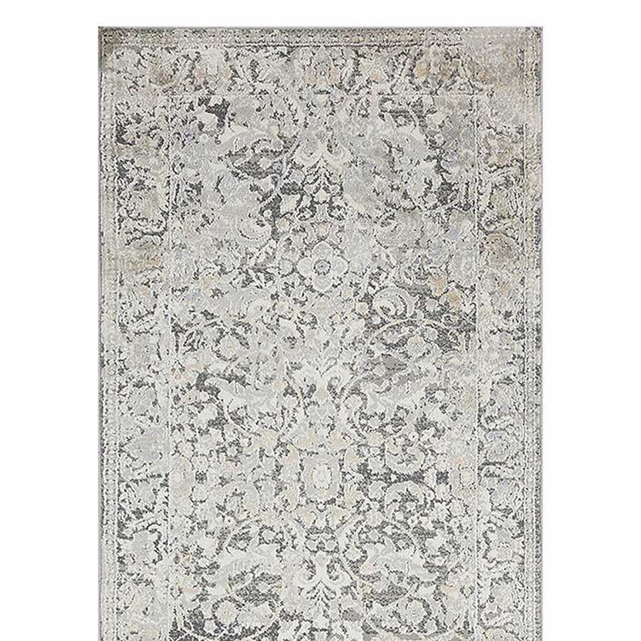 Rugs & Curtains * | Exclusive (B769) Helena Grey Floral Runner, 2 7