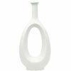 Home Accents * | Exclusive Laila Ali Open White Ceramic Vase, 19