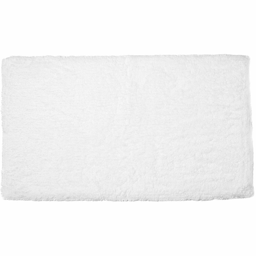 Rugs & Curtains * | Clearance Sale Hygro White Cotton Bathmat 20X34