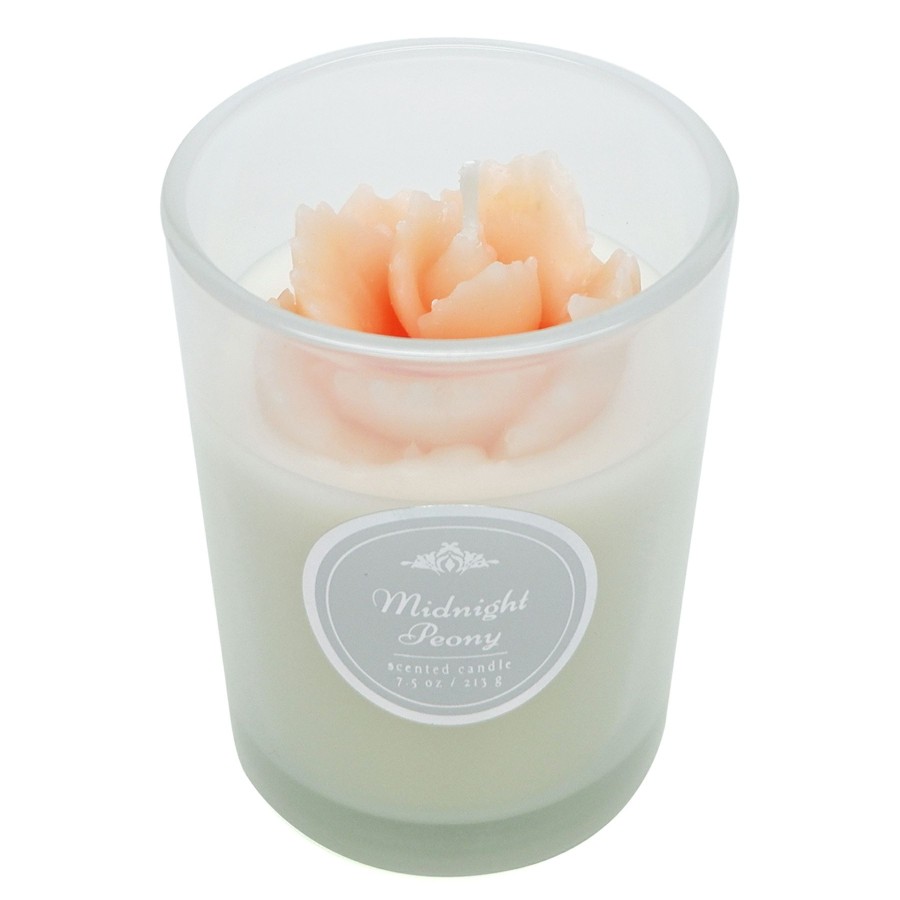 Candles & Home Fragrance * | Flash Sale Midnight Peony Scented Jar Candle, 9Oz