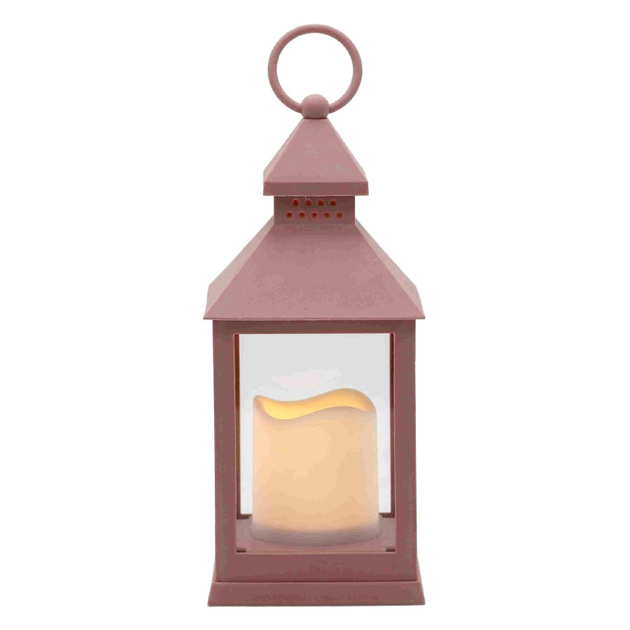 Home Accents * | Premium Pink Led Lantern, 9.5