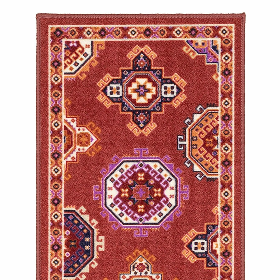 Rugs & Curtains * | Attractive (D538) Lingonberry Multicolor Runner, 2 5