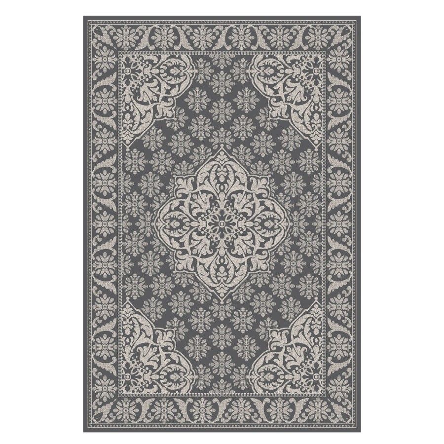 Rugs & Curtains * | Closeout Sale (D503) Empress Grey Medallion Design Area Rug, 7 10