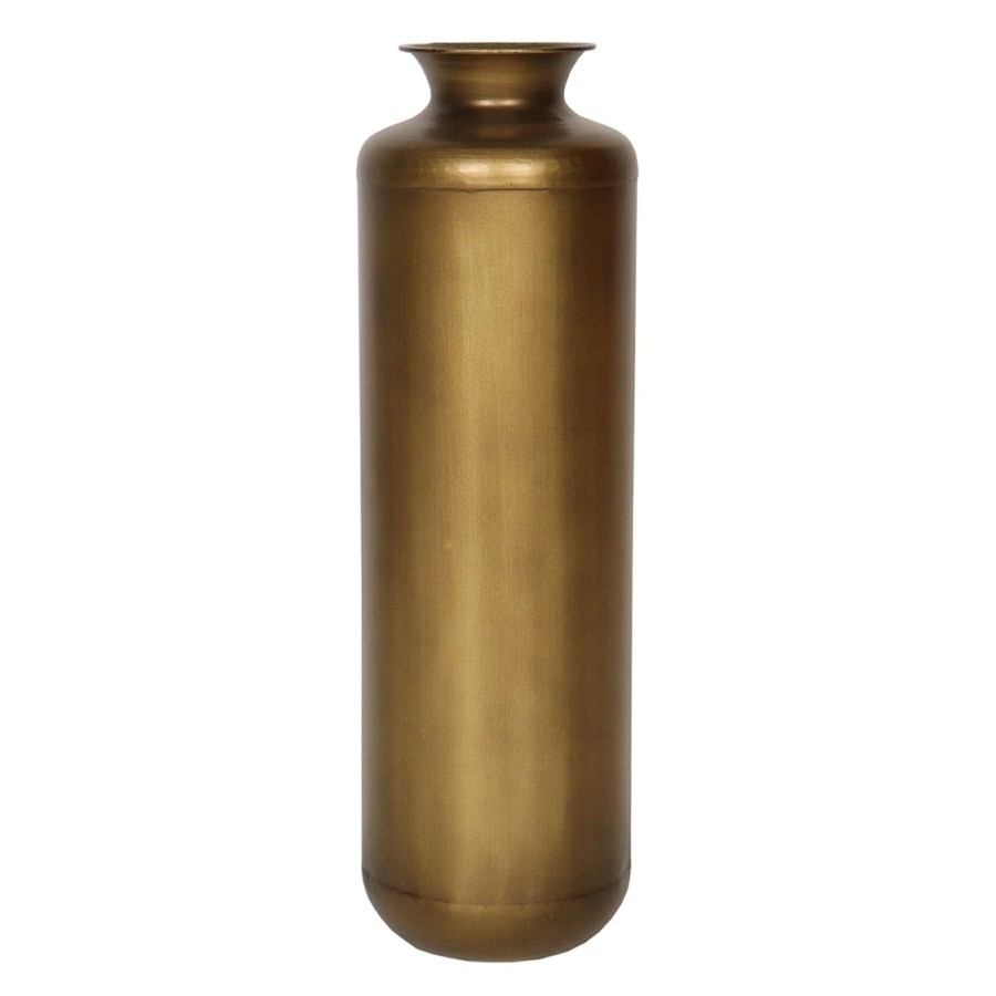 Home Accents * | Bargain Sale Honeybloom Metal Vase With Gold Finish, 20