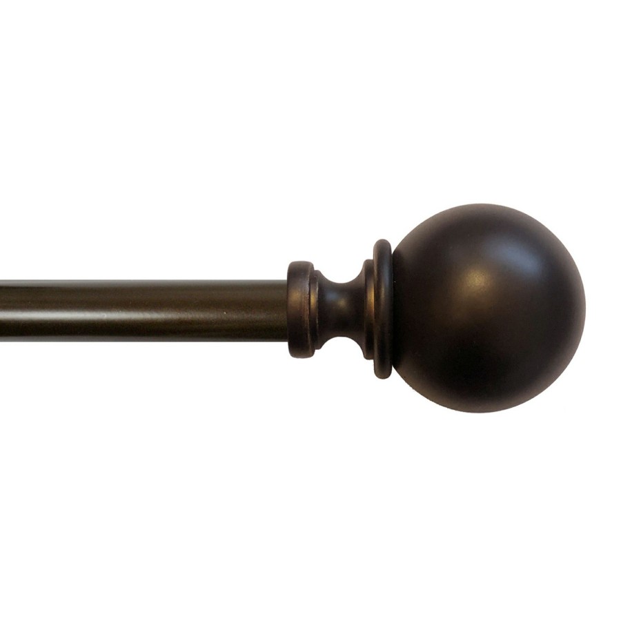 Rugs & Curtains * | Best Sellers Bronze 3/4 Gwen Ball Adjustable Curtain Rod 28-48