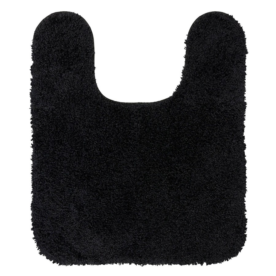 Rugs & Curtains * | Attractive Black Nylon Bath Rug 20X24 Contour