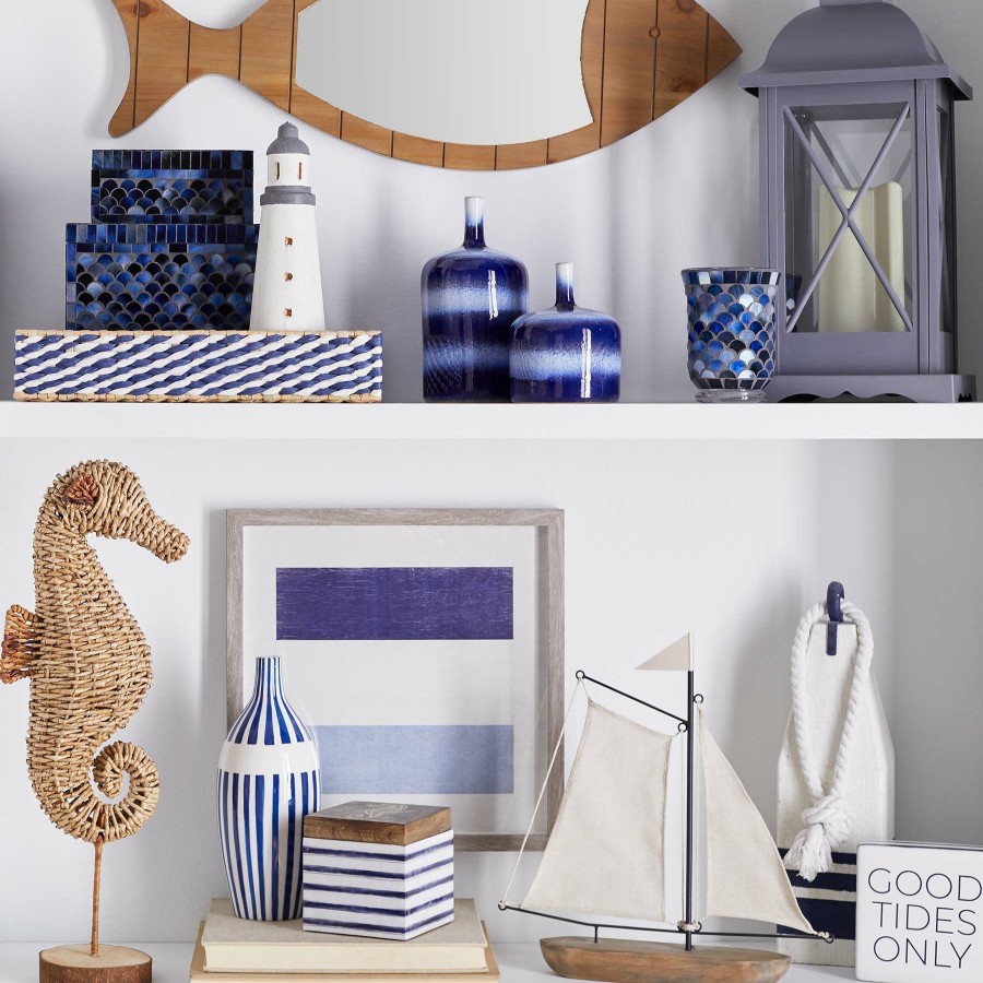 Home Accents * | Outlet Sale White Sailboat, 15 16