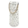 Home Accents * | Outlet Sale White Wood Cutout Lantern With Rope Handle, 16