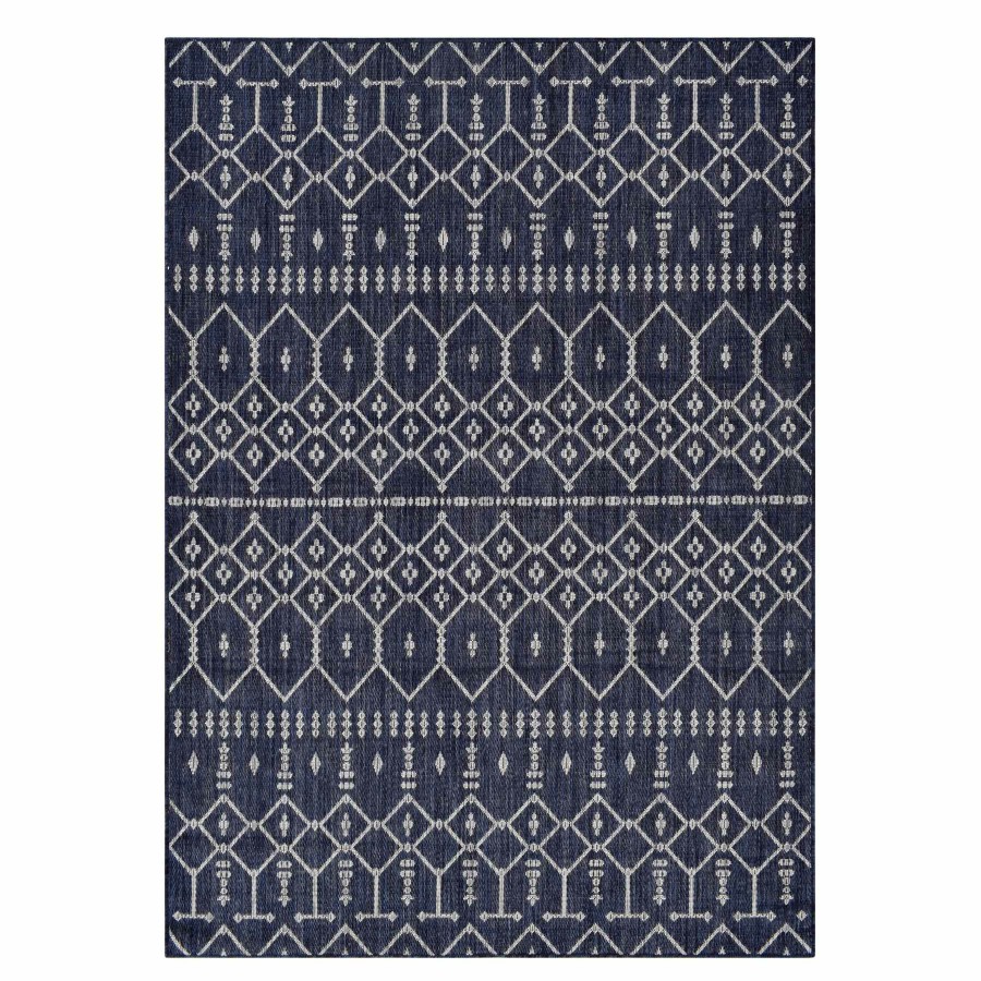 Rugs & Curtains * | Exclusive (E307) Navy Collector Design Sisal Indoor & Outdoor Accent Rug, 3 5