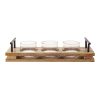 Home Accents * | Flash Sale 3-Votive Wooden Candle Holder, 16 5