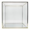 Home Accents * | Featured Square Gold Metal Frame Glass Box, 10