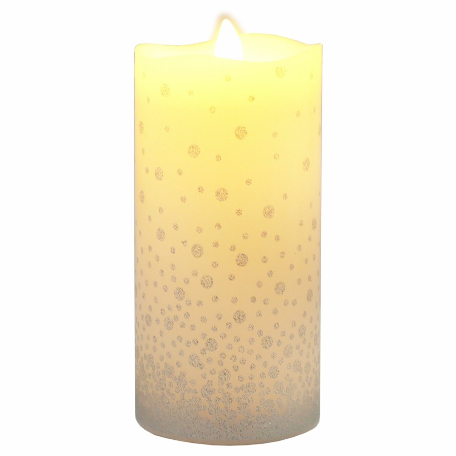 Candles & Home Fragrance * | Featured 3X6 Led Wax Candle With 6 Hour Timer Silver