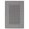 Rugs & Curtains * | Discount Sale (E303) Dark Blue & Cream Greek Key Indoor & Outdoor Accent Rug, 3 5