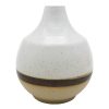 Home Accents * | Exclusive Brown Striped White Ceramic Vase, 5