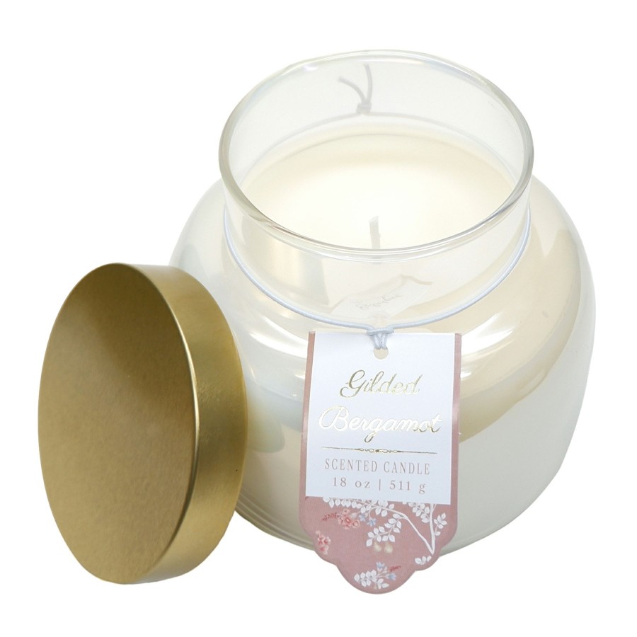 Candles & Home Fragrance * | Outlet Sale Grace Mitchell Gilded Bergamot Scented Jar Candle, 18Oz