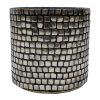 Home Accents * | Low Price Gold Mosaic Glass Hurricane Candle Holder, 4