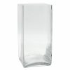 Home Accents * | Outlet Sale Clear Glass Square Vase, 10