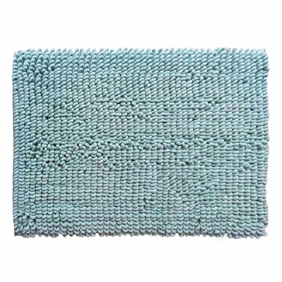 Rugs & Curtains * | Exclusive Alyssa Aqua Bath Mat 17X24