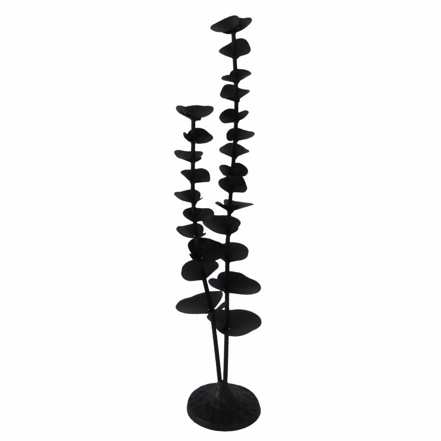 Home Accents * | Bargain Sale Black Metal Plant Sculpture, 16