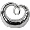 Home Accents * | Best Sellers Silver Ceramic Heart Sculpture, 6.5